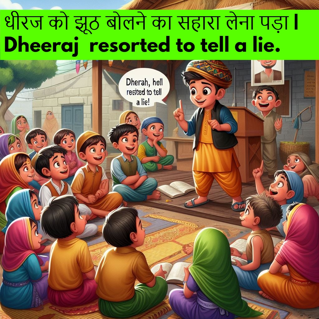Affirmative Sentences In Hindi - सकारात्मक वाक्य - Use of Resorted to In Hindi