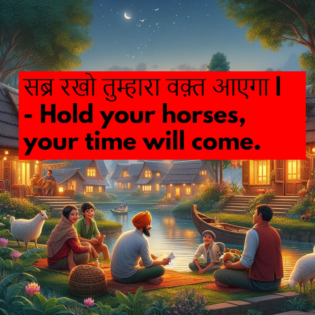 Exercises For Use of hold your horses in Hindi