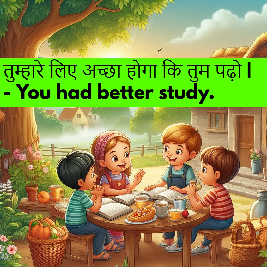 Use of Had Better in Hindi