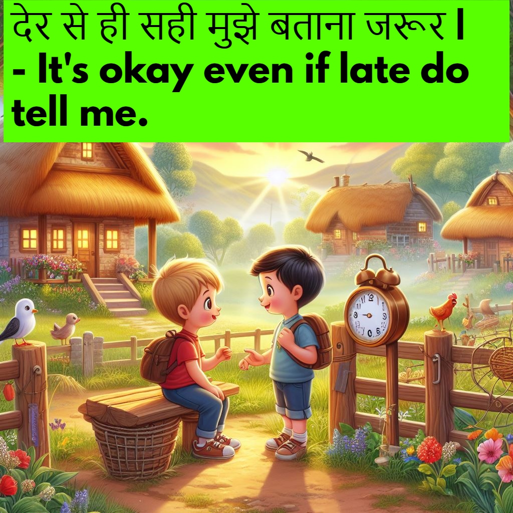Use of it is okay Even if late in Hindi