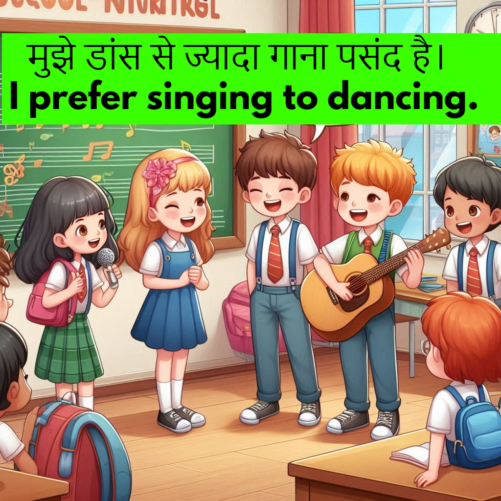 Use of I prefer to in hindi